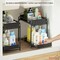Basicwise Under Sink Organizer Sliding Wire Baskets Adjustable 2-Tier Metal Storage Rack for Bathroom Kitchen or Utility Cabinets Pull-Out Shelf for Toiletries Cleaning Supplies & Pantry Essentials